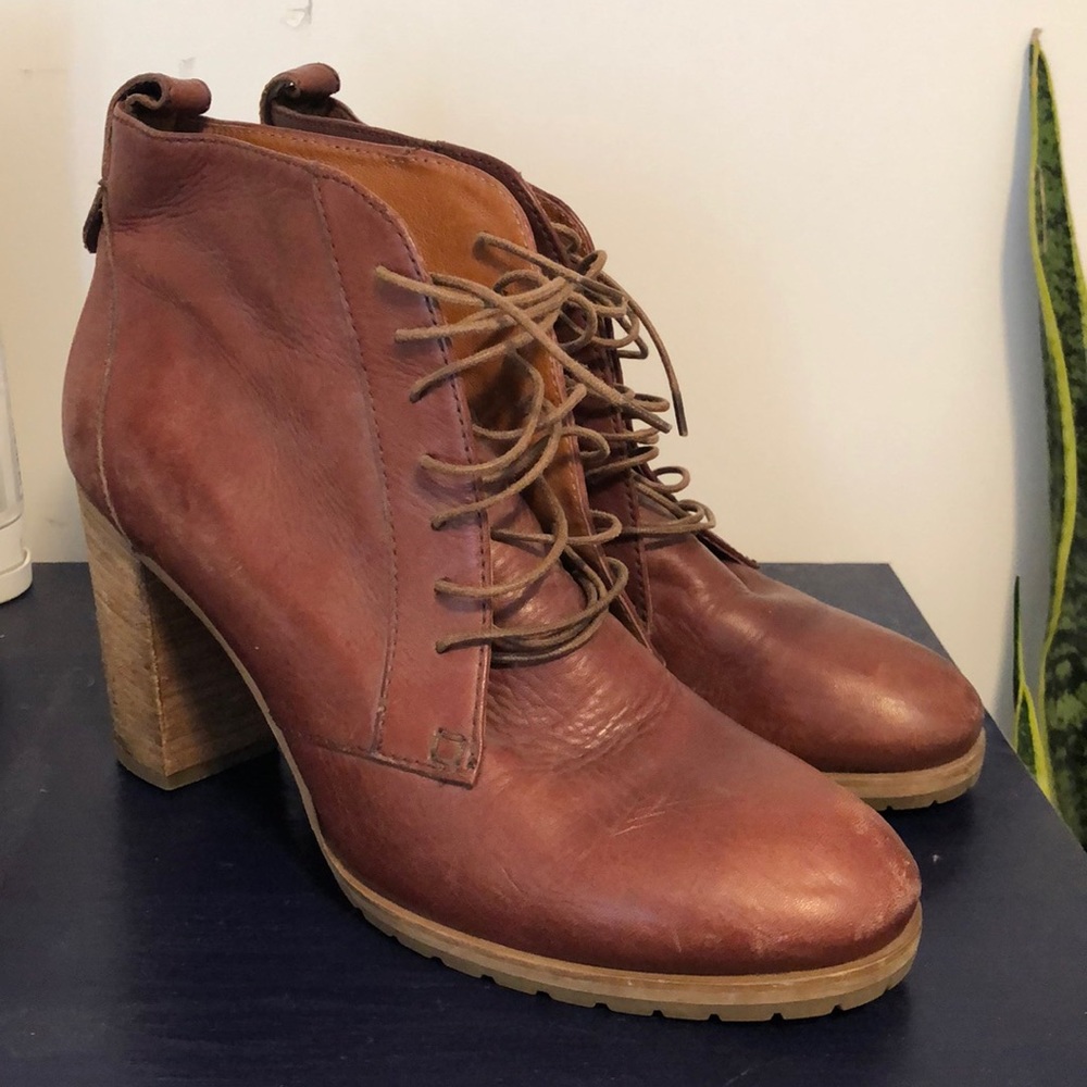 Heeled Lace Up Booties
